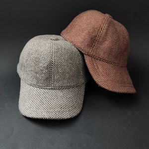 کلاه کپ مردانه پشمی پاییزه وارداتی | فلانل طرح دار