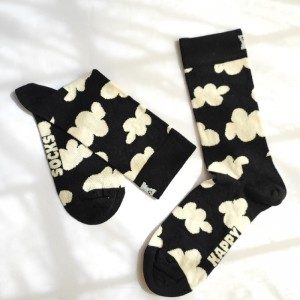 جوراب هپی ساکس طرح ابر مشکی - HAPPY SOCKS