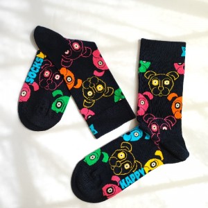 جوراب هپی ساکس طرح سگ رنگی - HAPPY SOCKS