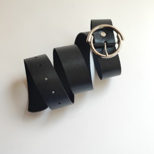 کمربند چرمی پهن با سگک خاص استیل | مدل دلارا