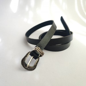 کمربند چرم صنعتی وینتیج باریک مدل نادیا |  شیک و کاربردی