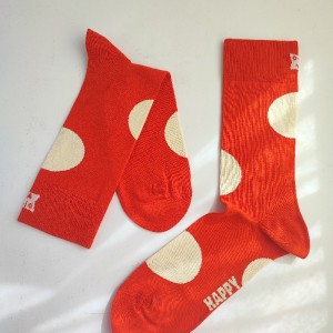 جوراب هپی ساکس طرح دایره ای  قرمز- HAPPY SOCKS