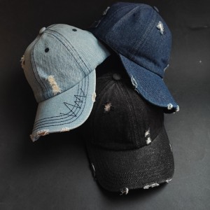 کلاه کپ جین زاپ‌دار وارداتی