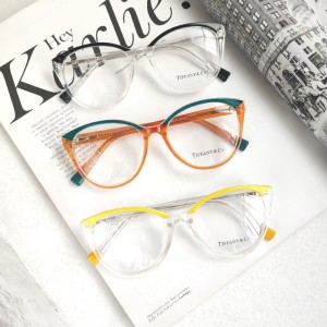 عینک طبی زنانه گربه ای مدل دو رنگ برند Tiffany & co| خاص و با کیفیت