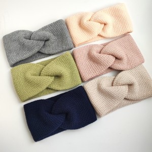 هدبند گره ای  بافت ساده دولا با نخ وارداتی | گرم و لطیف