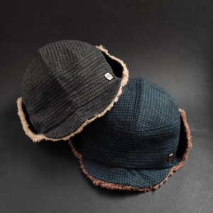 کلاه خلبانی(تِرَپِر)چهارخانه داخل بره ای وارداتی | مناسب زمستان