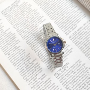 ساعت مچی زنانه کاسیو (casio) استیل صفحه آبی .jpg.jpg
