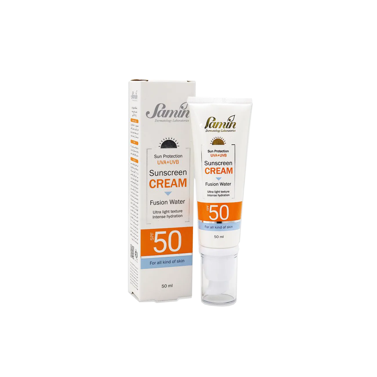 کرم ضدآفتاب فیوژن واتر SPF50 ثمین