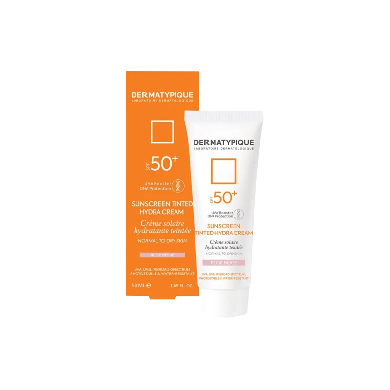 کرم ضد آفتاب رنگی درماتیپیک مخصوص پوست خشک و نرمال +SPF 50 (رنگ رز بژ)
