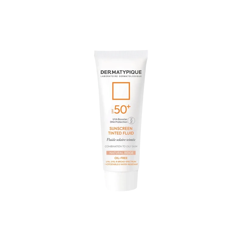 کرم ضد آفتاب رنگی درماتیپیک پوست چرب و مختلط +SPF 50(رنگ نچرال بژ)
