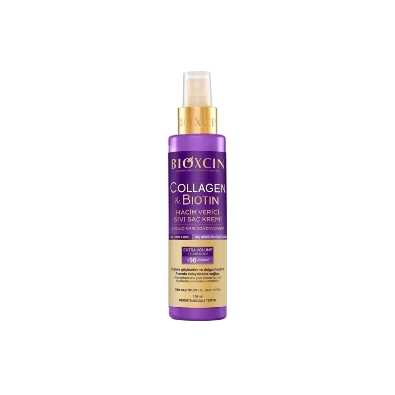 اسپری دوفاز تقویت‌کننده و حجم‌دهنده مو بیوکسین با کلاژن و بیوتین