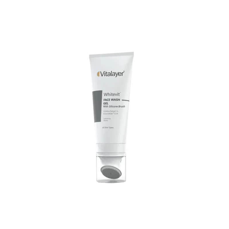 ژل شست‌وشوی صورت ویتالایر روشن‌کننده با برس سیلیکونی