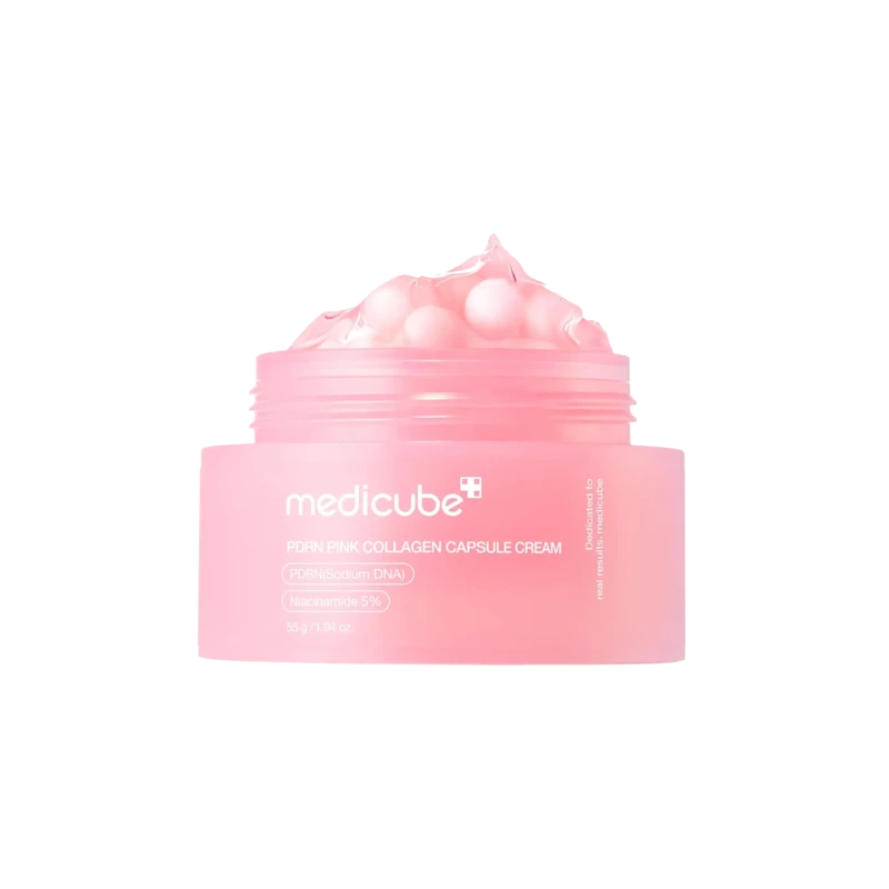 کرم کلاژن کپسولی صورتی مدیکیوب