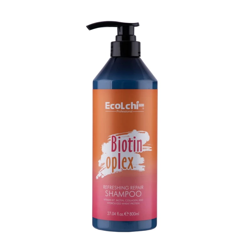 شامپو تقویتی و ترمیم‌کننده اکولچی مدل Biotin Oplex