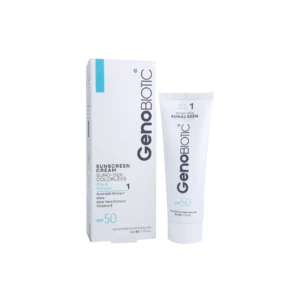 کرم ضدآفتاب بی‌رنگ ژنو بایوتیک پوست نرمال تا خشک SPF50