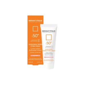 کرم ضد آفتاب رنگی درماتیپیک مخصوص پوست خشک و نرمال +SPF 50 (رنگ رز بژ)
