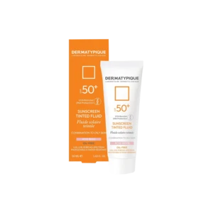 کرم ضد آفتاب رنگی درماتیپیک مخصوص پوست چرب و مختلط +SPF 50 (رنگ رز بژ)
