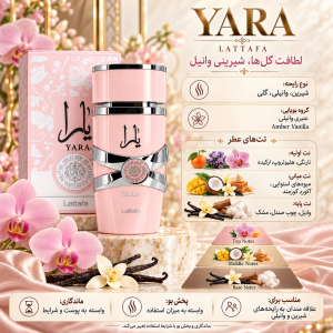 ادکلن زنانه یارا صورتی لطافه