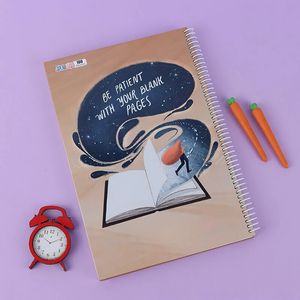 دفتر سیمی 100 برگ رحلی جلد سخت آپادانا طرح کلاسیک