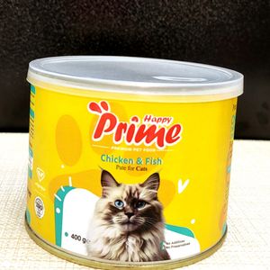 کنسرو گربه هپی پرایم طعم مرغ و ماهی 