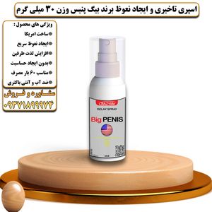 اسپری تاخیری و نعوظ برند بیگ پنیس وزن 30 میلی گرم - تیکوپلاس Bigpenis Delay Spray 30ML
