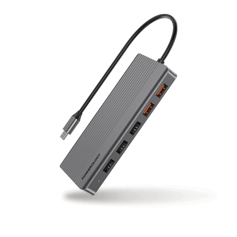 هاب تایپ سی 12 پورت پارولوژی Powerology 12 in1 USB-C Hub P121HBCGY