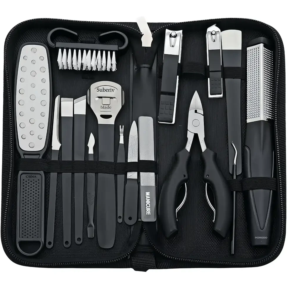 ست ۱۶ کاره مانیکور و پدیکور ناخن پرودو Porodo Manicure & PedicureSet PDLFST8010BK