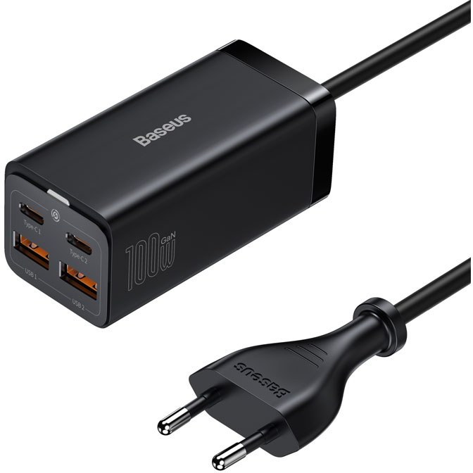 شارژر سوپر فست شارژ تایپ‎‌سی و یو‌اس‌بی 100 وات بیسوس Baseus GaN3 Pro Desktop CCGP000101