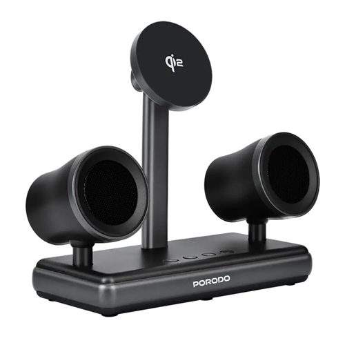 اسپیکر و شارژر وایرلس مگسیف پرودو Porodo Speaker Charging Dock FWCH050