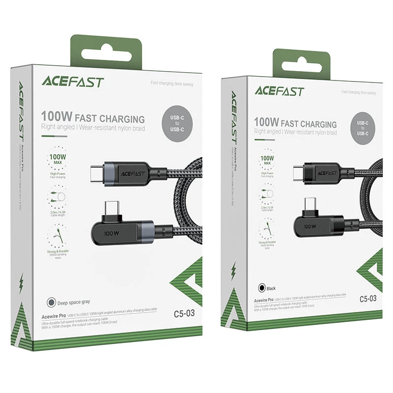 کابل Type-C به Type-C ایس فست ACEFAST C5-03 طول 2 متر توان 100 وات