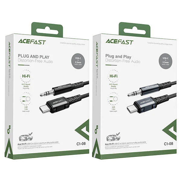 کابل AUX به Type C ایس فست ACEFAST C1-08 طول 1.2 متر