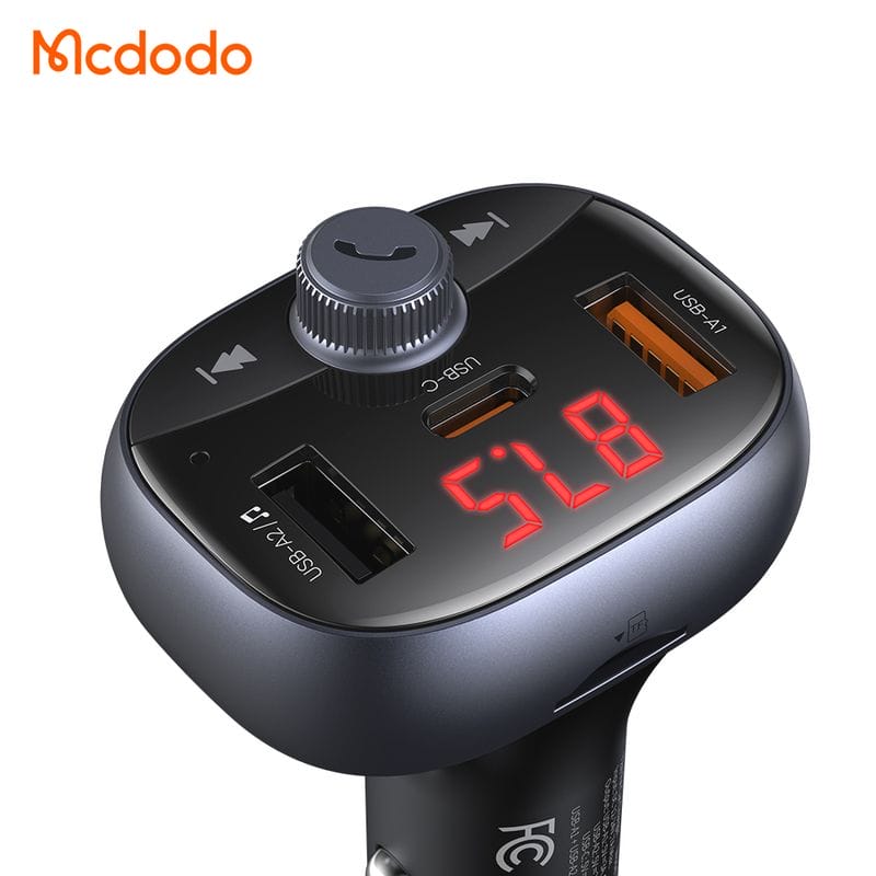 شارژر فندکی 72 وات و پخش کننده بلوتوث مک دودو Mcddodo Car Charger And FM Transmitter CC-5950