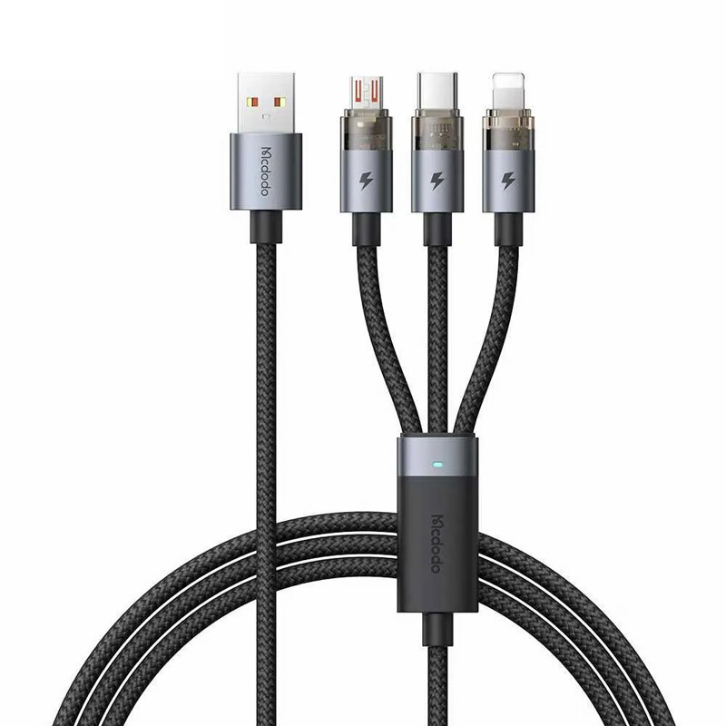کابل شارژ سه سر 6 آمپر مک دودو Mcdodo Transparent Cable CA-7150