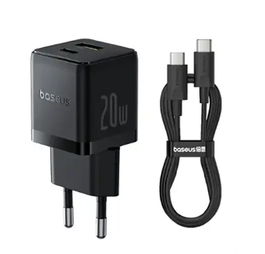 شارژر دیواری 20 وات بیسوس مدل 20W Palm به همراه کابل USB-C
