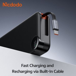 پاوربانک 22.5 وات ظرفیت 10000 مک دودو مدل MCDODO MC-386 بهمراه کابل شارژ