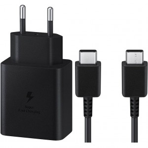 آداپتور 45 وات سامسونگ 95 درصد اورجینال همراه کابل 1.8 متر Samsung Super Fast Charger 45W EP-T4510