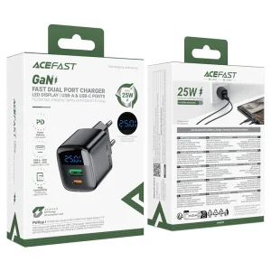 شارژر دیواری ایس فست ACEFAST A114 PD25W GaN Fast Charger توان 25 وات