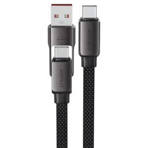 کابل دو سر Type-C و USB ایس فست ACEFAST C13-05 طول 20 سانتی‌متر توان 60 وات
