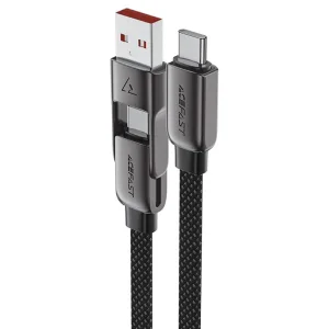 کابل دو سر Type-C و USB ایس فست ACEFAST C13-05 طول 20 سانتی‌متر توان 60 وات