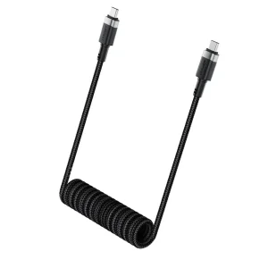 کابل Type-C به Type-C فنری ایس فست ACEFAST C14-03 طول 1.2 متر توان 60 وات