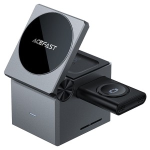 استند و شارژر وایرلس چند کاره مگ سیف ایس فست ACEFAST E18 با قابلیت شارژ اپل واچ