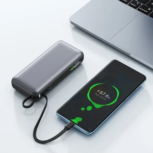 پاوربانک 20000 ایس فست ACEFAST M22 PD130W GaN Fast Charger توان 130 وات همراه با کابل متصل