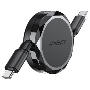 کابل جمع شونده Type-C به Type-C ایس فست ACEFAST C13-03 طول 80 سانتی‌متر توان 60 وات