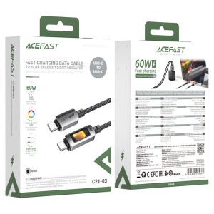 کابل Type-C به Type-C ایس فست ACEFAST C21-03 طول 1.2 متر توان 60 وات