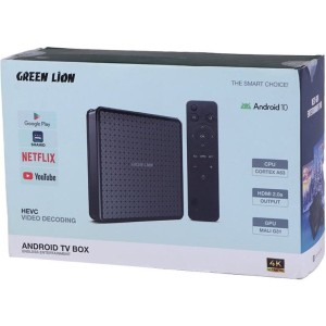 اندروید باکس گرین لاین Green Lion Android TV Box 4K with Remote Control GNANDTVBOXBK