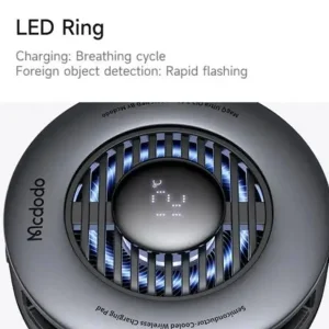 فن خنک کننده و شارژر وایرلس 25 واتی مک دودو MCDODO Wireless Charger Fast Charging Qi2 CH-8410