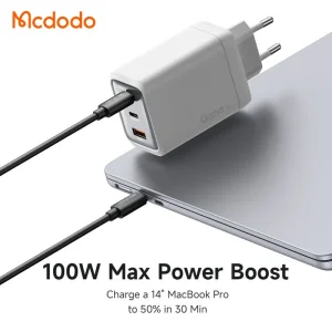 آداپتور شارژ 3 پورت 100 وات مک دودو Mcdodo Gana Mini CH-012