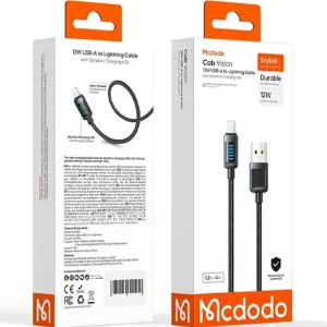 کابل شارژ لایتنینگ 12 وات مک دودو Mcdodo Cab Vision Cable CA-0320