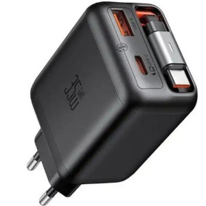 آداپتور دو پورت 35وات با کابل جمع شونده تایپ سی مک دودو Mcdodo FreeGO Charger CH-1280