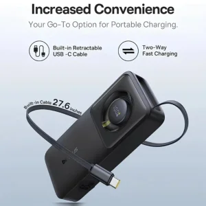 پاوربانک بیسوس مدل 65W NOMOS ظرفیت 20000 هزار میلی آمپر همراه با کابل USB-C